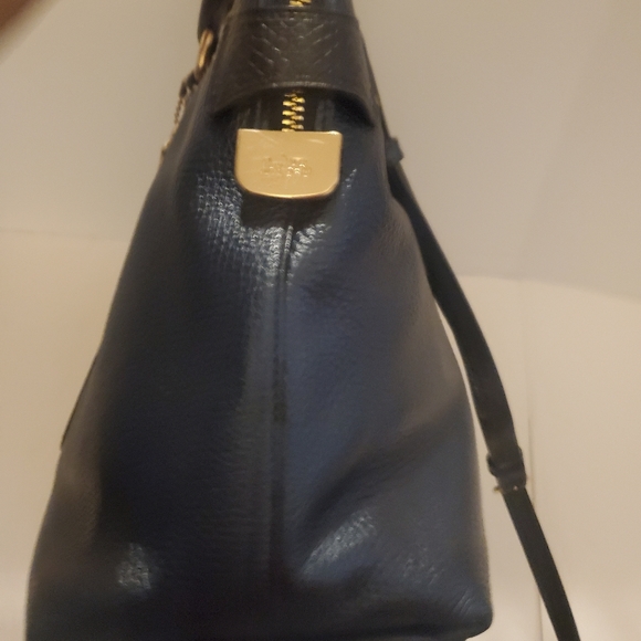 Coach Metallic Denim Exotic Trim Emma Satchel F38054 - Picture 6 of 8